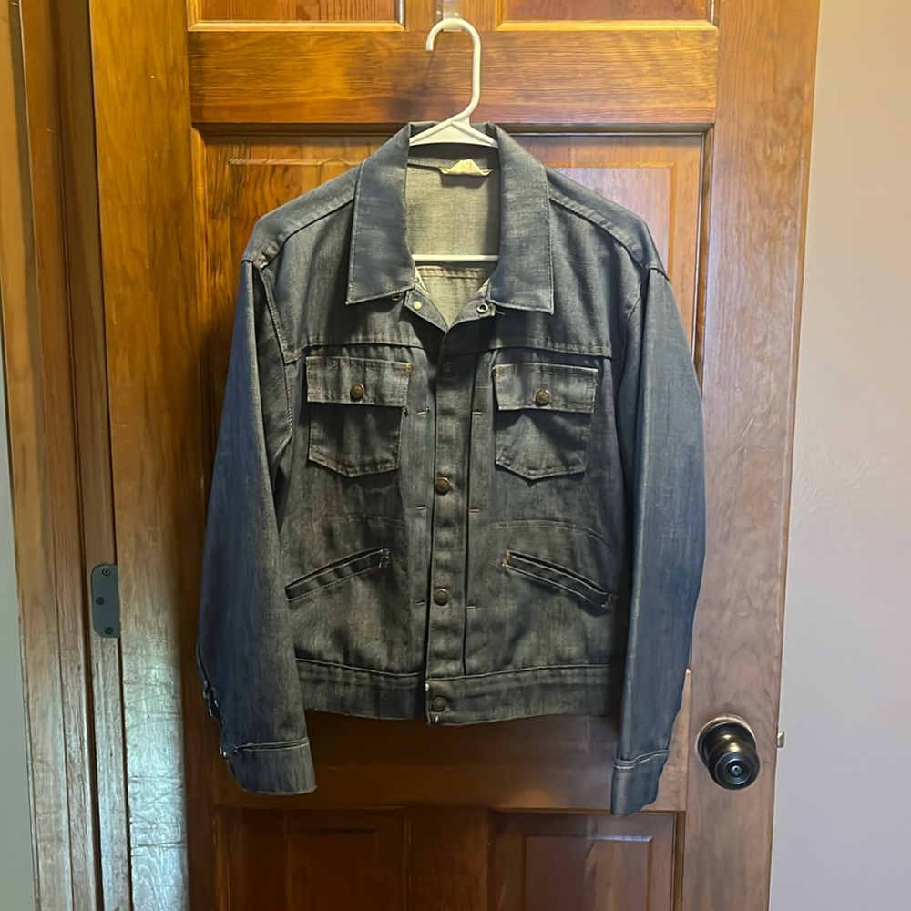 Vintage 70s Salvaged JCPenny Blue Denim Shirt Jacket Size Small/Medium